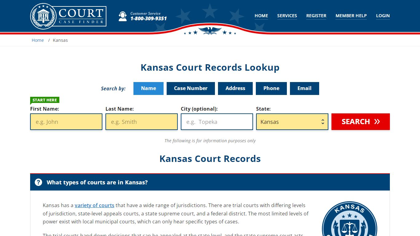 Kansas Court Records Lookup - KS Court Case Search